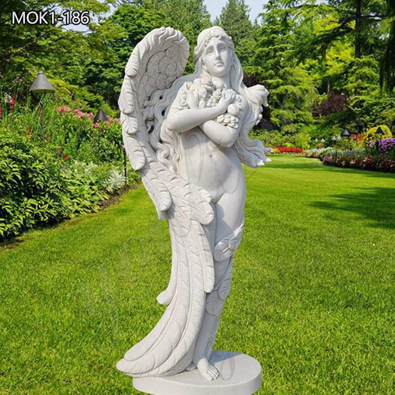 white marble angel statue