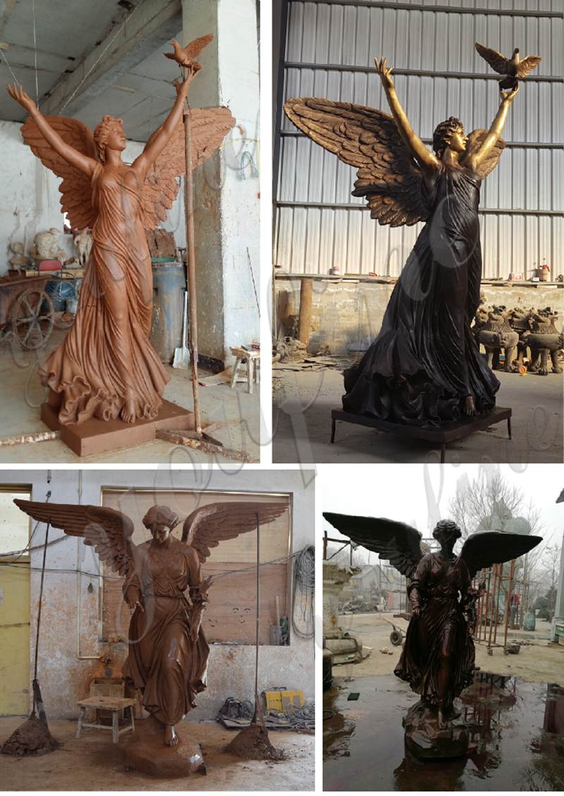 lost wax casting for the bronze beautiful angel statues