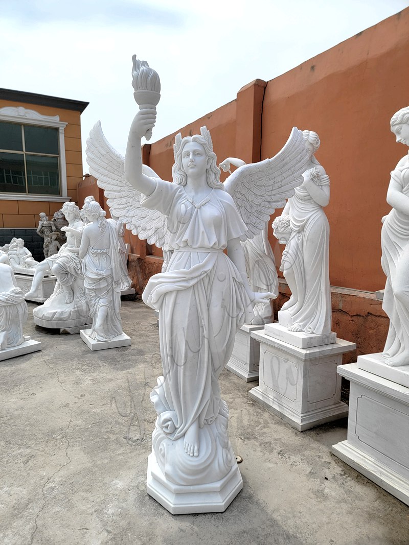 Marble Angel Holding Torch Statue Introduction