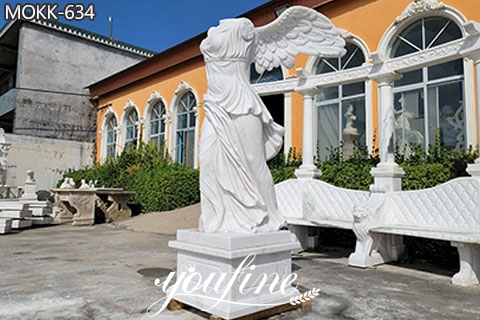 Life-Size Marble Nike of Samothrace Statue Garden Decor for Sale MOKK-634