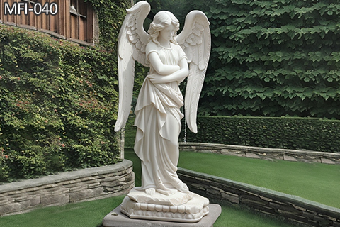 Marble Angel Statue Art Sculpture Outdoor Garden Decor for Sale