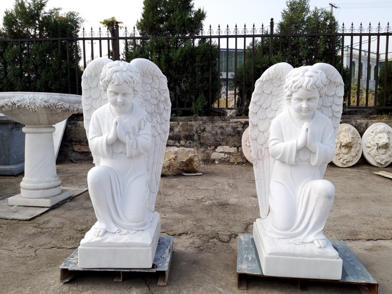 Marble Religious Angel Statue for Church Decor